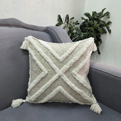 Shade of brown Xshape throw pillow cover 