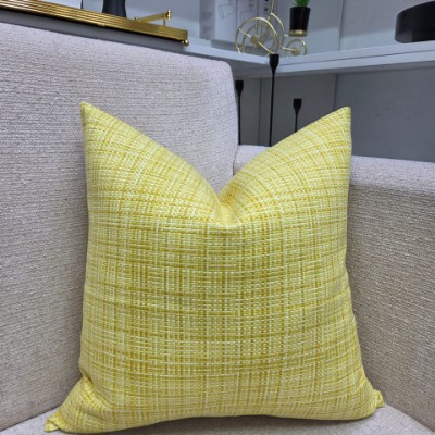 Yellow throw pillow